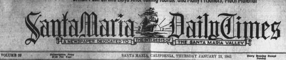 Clipping from Santa Maria Times